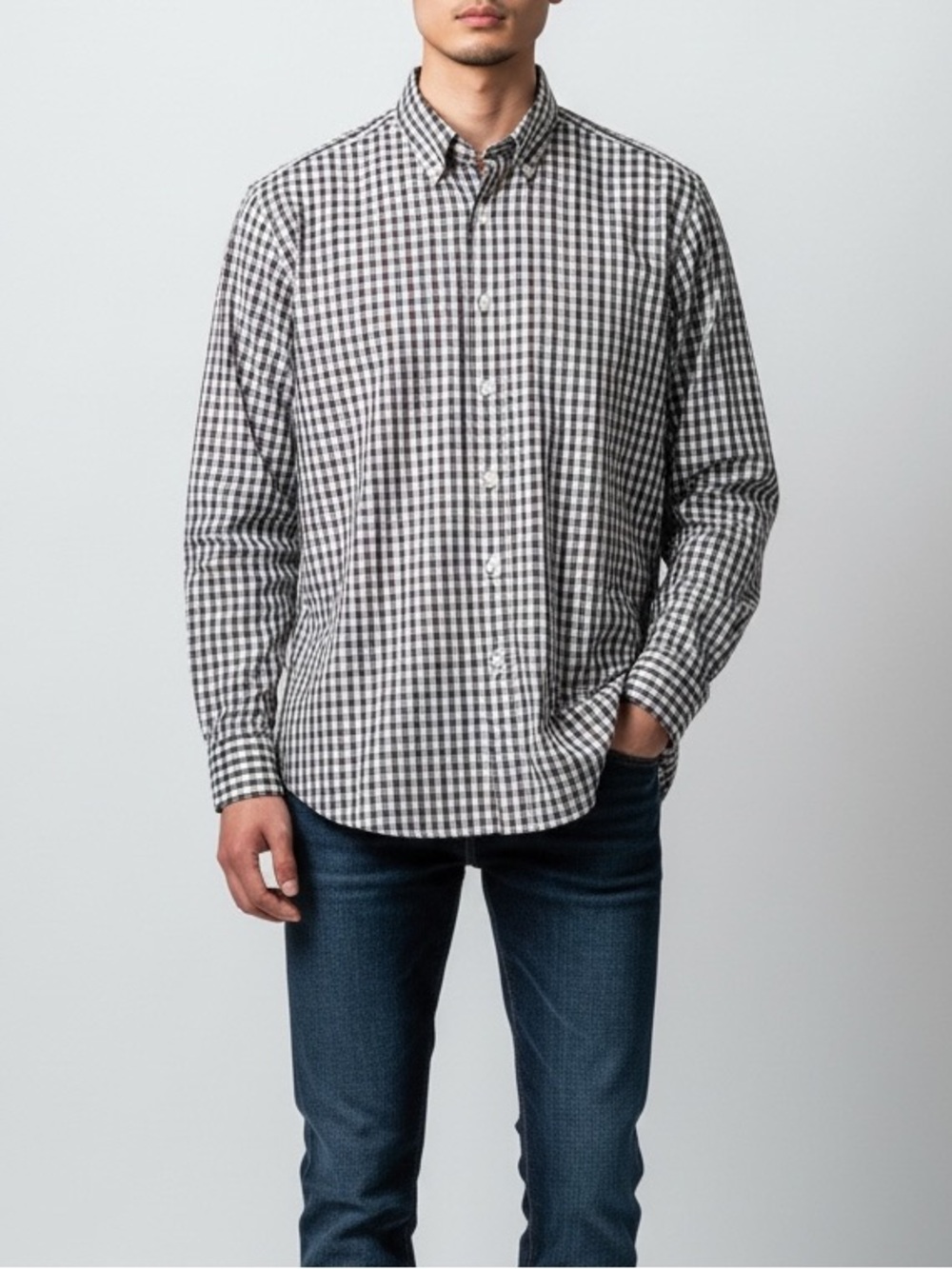 J.Crew size large Gingham pattern 100% cotton Collared Men’s Button Down Shirt